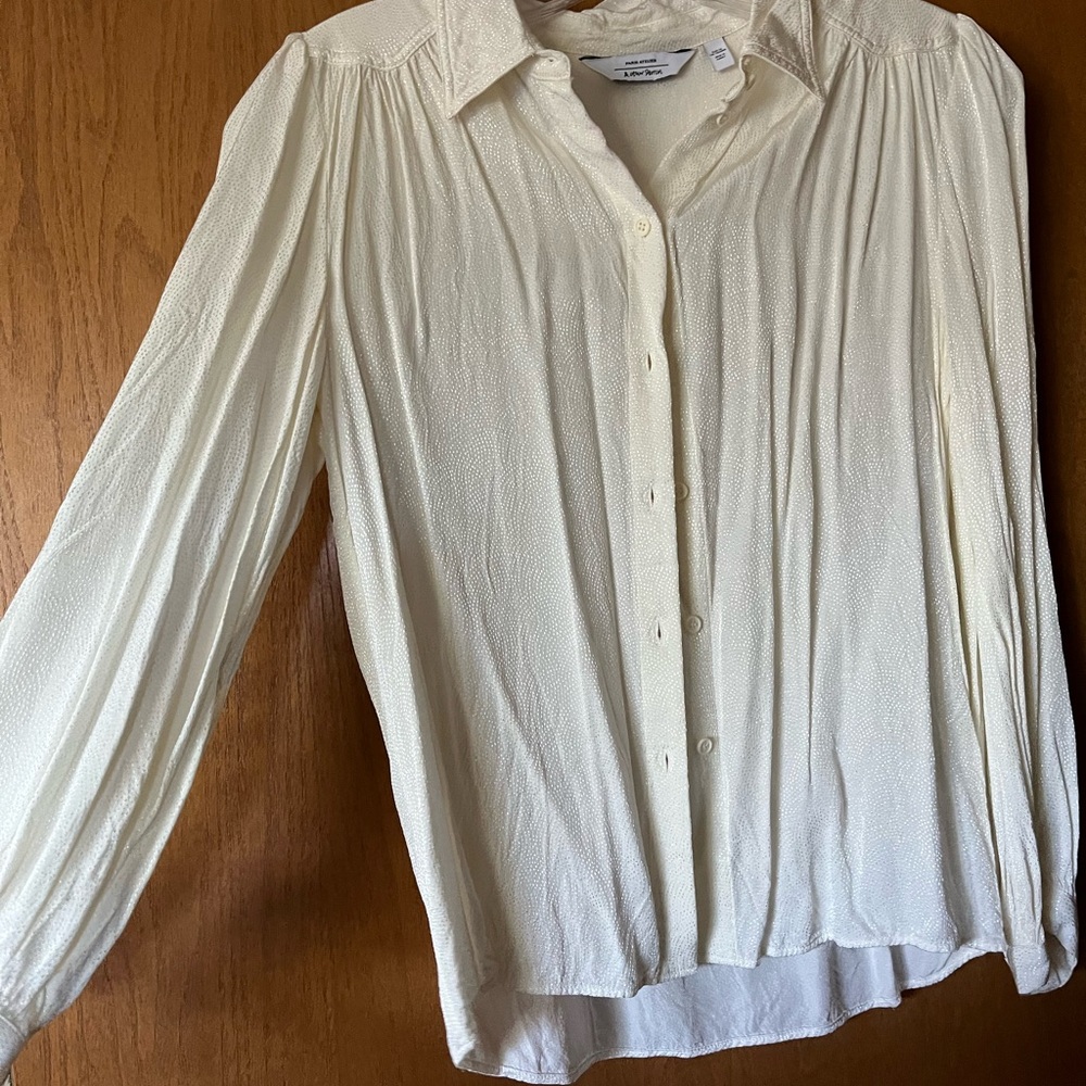 & Other Stories Ivory Textured Top